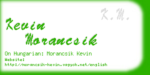 kevin morancsik business card